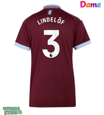 Aston Villa Victor Lindelof #3 Replika Hjemmebanetrøje Dame 2026-27 Kortærmet